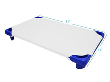 Load image into Gallery viewer, Durable Cotton-Polyester Blend Cot Sheets for Boys &amp; Girls - 10 Set, 23" x 51"
