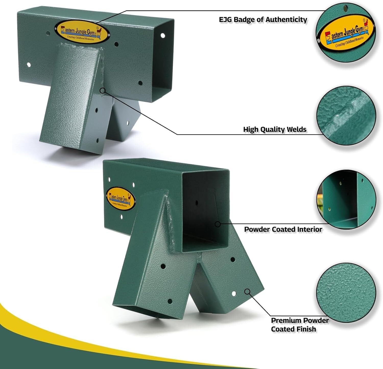 DIY Swing Set Bracket Kit with Steel A-Frame Brackets for Hassle-Free Assembly