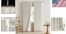 Load image into Gallery viewer, Luxury Pinch Pleat Blackout Drapes, 40x102 in, Rustic Natural Fabric - 2 Panels