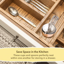 Load image into Gallery viewer, Long Handle Measuring Cups &amp; Spoons Set - 304 Stainless Steel, Dishwasher Safe