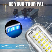Load image into Gallery viewer, High-Performance Marine LED Boat Light - 1200 Lumens, Polished Stainless Steel