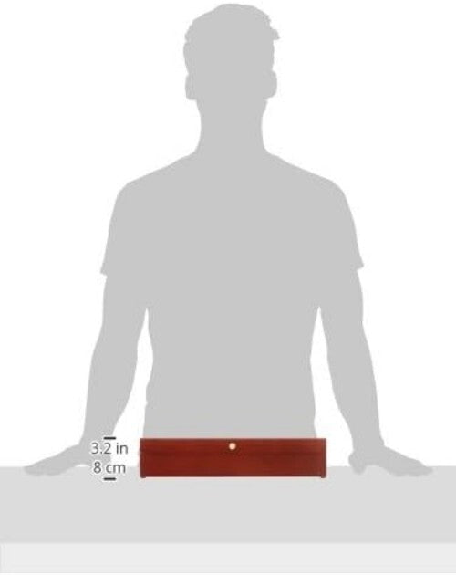 Slimline Mahogany Flatware Chest with Hinge - Ideal for Tarnish-Free Storage