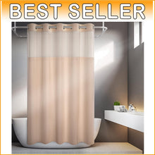 Load image into Gallery viewer, Stylish 71x74 Dotted Waffle Weave Shower Curtain with Snap-in Liner, Indoor Use
