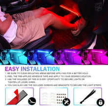 Load image into Gallery viewer, Dynamic 8Pcs RGB LED Strip Kit for Vehicles - Bluetooth &amp; Remote with Music Sync