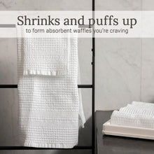 Load image into Gallery viewer, Set of 2 Classic Waffle Bath Towels - 100% Cotton Quick Dry &amp; Super Absorbent