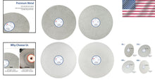 Load image into Gallery viewer, Premium 4-Pack Diamond Flat Lap Discs 8" - Ideal for Gem Faceting and Polishing