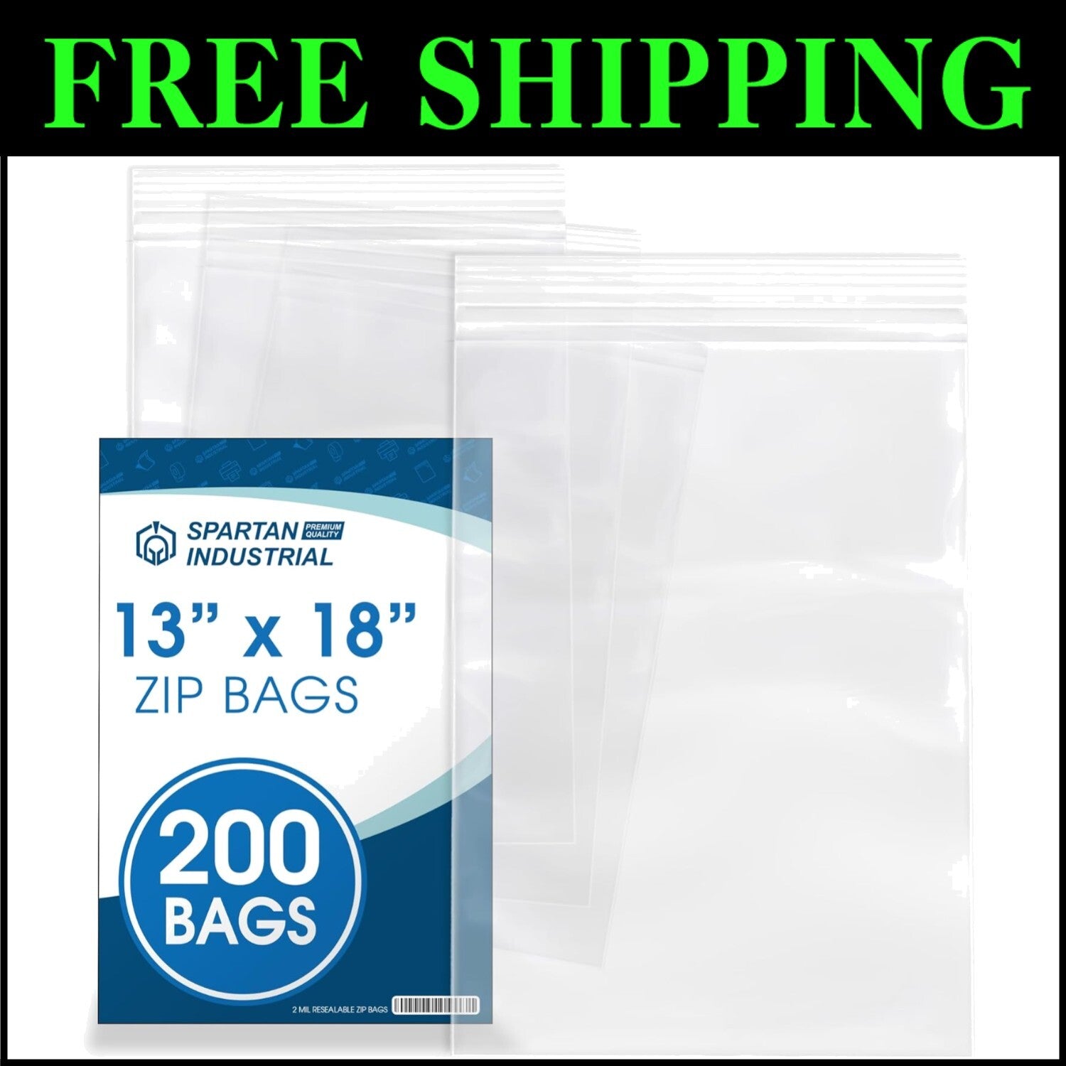 Versatile 200 Count 13” X 18” Clear Resealable Bags - Perfect for Packing