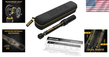 Load image into Gallery viewer, Precision 1/4-Inch Torque Wrench with 72-Tooth Gear &amp; Zippered Case - 10-150 ...