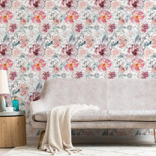 Load image into Gallery viewer, Removable Pink Floral Wallpaper for Bedrooms &amp; Bathrooms - Self-Adhesive