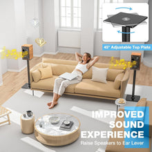 Load image into Gallery viewer, Premium 28-Inch Swivel Speaker Stand Set with Glass Base and Floor Protection
