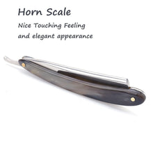 Load image into Gallery viewer, Pre-Sharpened Straight Razor with Real Horn Handle - Ultimate Shaving Experience