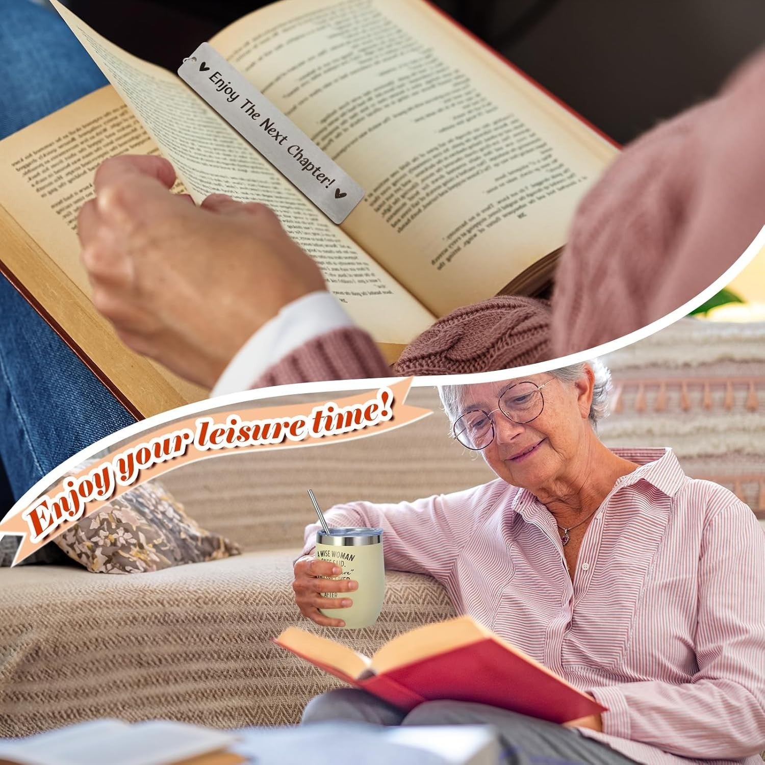 2025 Retirement Gifts for Her: Elegant Wine Tumblers & Relaxation Spa Set