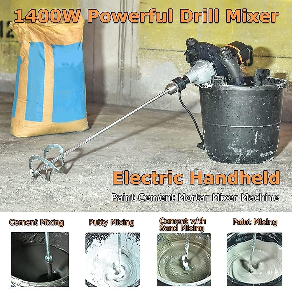 12A Concrete Mixer with Soft Start & 100mm Spiral Paddle - Durable & Efficient