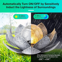 Load image into Gallery viewer, Elegant Solar-Powered Lotus Glass Lamp - Antique Waterproof Garden Decor