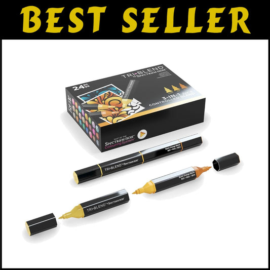 Professional 24-Piece TriBlend Alcohol Markers for Ultimate Color Blending