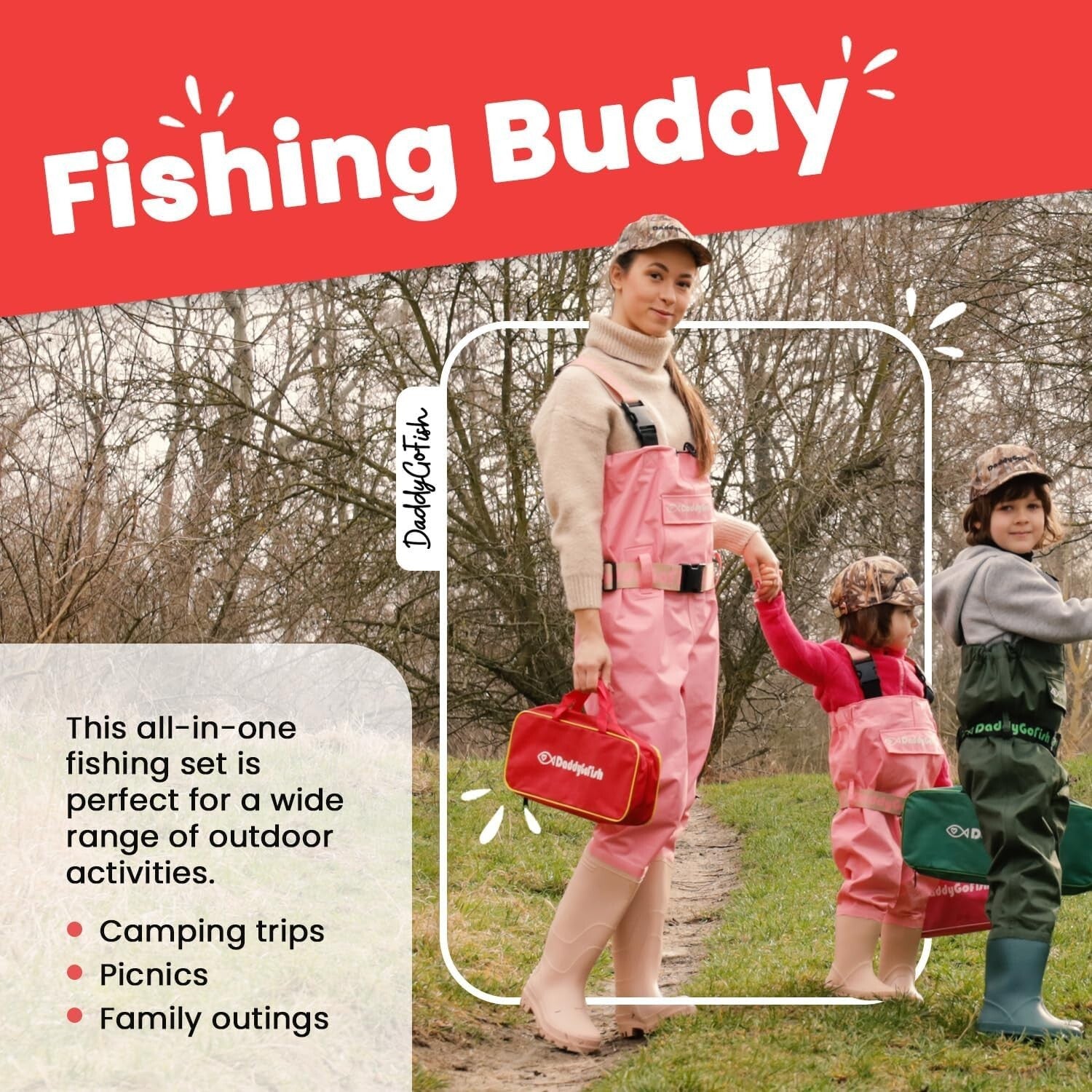 Spincasting Kids Fishing Rod with Loaded Tackle Box - Perfect Outdoor Set