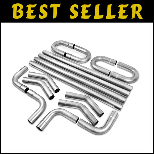 Mild Steel Exhaust Kit 2.5'' with Mandrel Bends - Improve Performance Easily