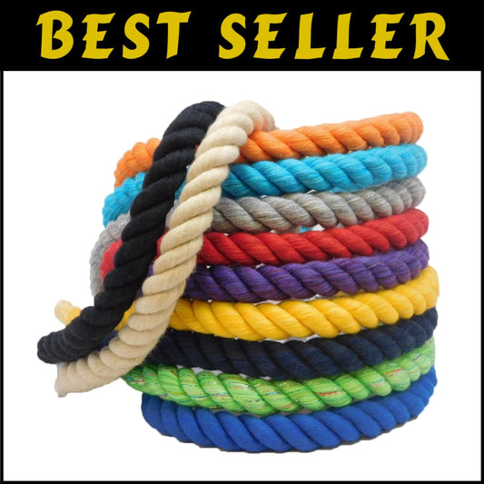 Strong Cotton Craft Rope, 1/2 Inch x 600 Inches – Perfect for Garden & Décor