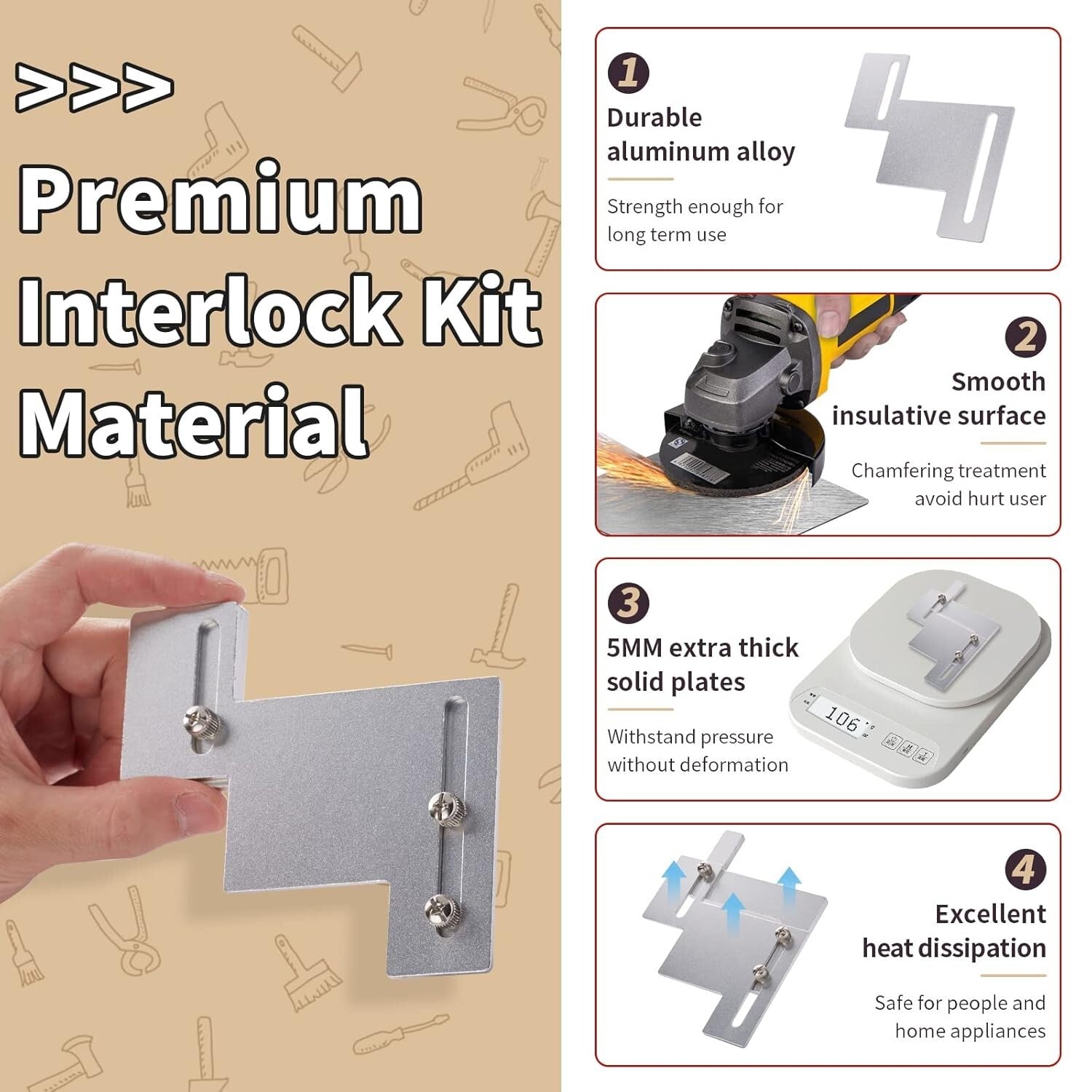 Eaton Cutler Hammer 200 Amp Generator Interlock Kit with Durable Aluminum Plates