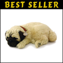 Load image into Gallery viewer, Lifelike Breathing Pug Stuffed Animal - Complete with Accessories &amp; Carrier