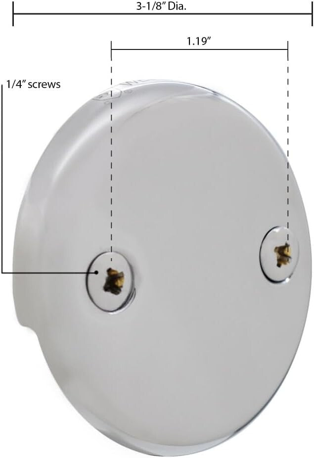 Satin Nickel 14" x 1-1/2" Tub Waste Assembly with Tip-Toe Drain Plug - 1-Pack