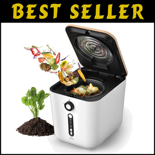 Electric Kitchen Composter - 3L Countertop Bin, Odorless & Child-Safe Design