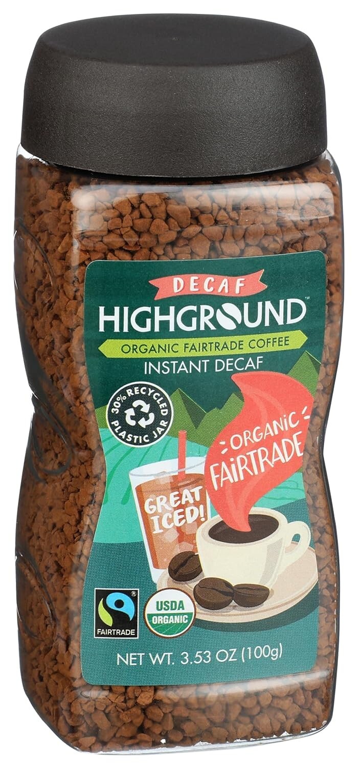 Decaf Instant Coffee Bundled Pack - Vegan & Rich Flavor, 3.53 Oz Each