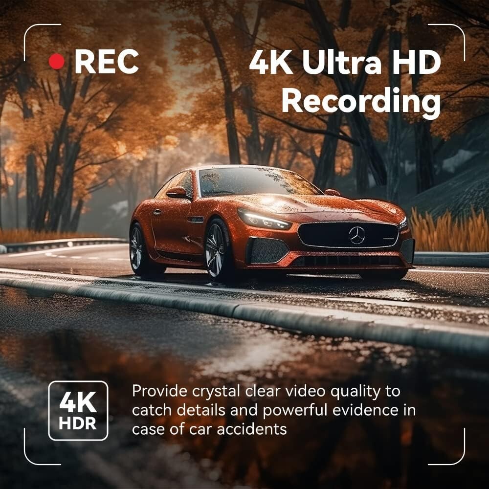 Advanced 4K Mirror Dash Cam with Blind Spot Detection & Loop Recording Features