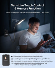 Load image into Gallery viewer, Matte Finish Ultra Bright LED Clamp Lamp with Memory Function for Seamless Use