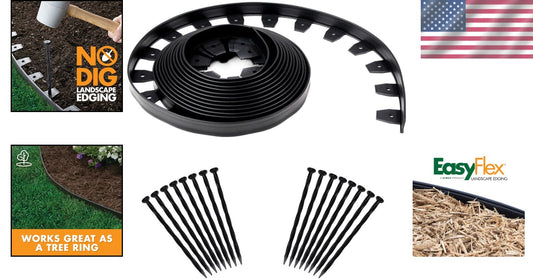 Flexible Landscape Edging Kit – 40ft Heavy Duty Plastic for Easy Garden Borders