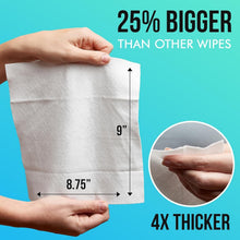 Load image into Gallery viewer, Extra Large No-Rinse Bath Wipes - 120 Disposable Cleansing Wipes for Adults