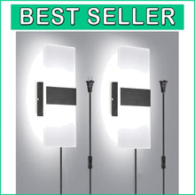 Load image into Gallery viewer, Stylish Plug-in 12W Wall Sconces with 6FT Cord &amp; Switch - Indoor Lighting