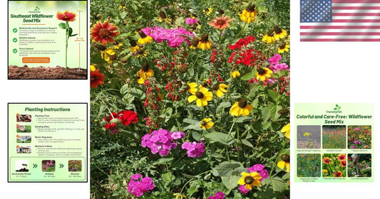 5 lbs Heirloom Wildflower Seed Mix for Erosion-Control & Vibrant Landscapes