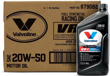 Load image into Gallery viewer, Full Synthetic 20W-50 Racing Motor Oil Case of 6 Quarts for High Performance