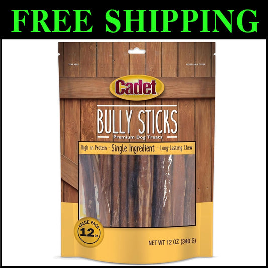 Long-Lasting 12 Oz Beef Pizzle Bully Sticks – Ideal for Aggressive Chewers