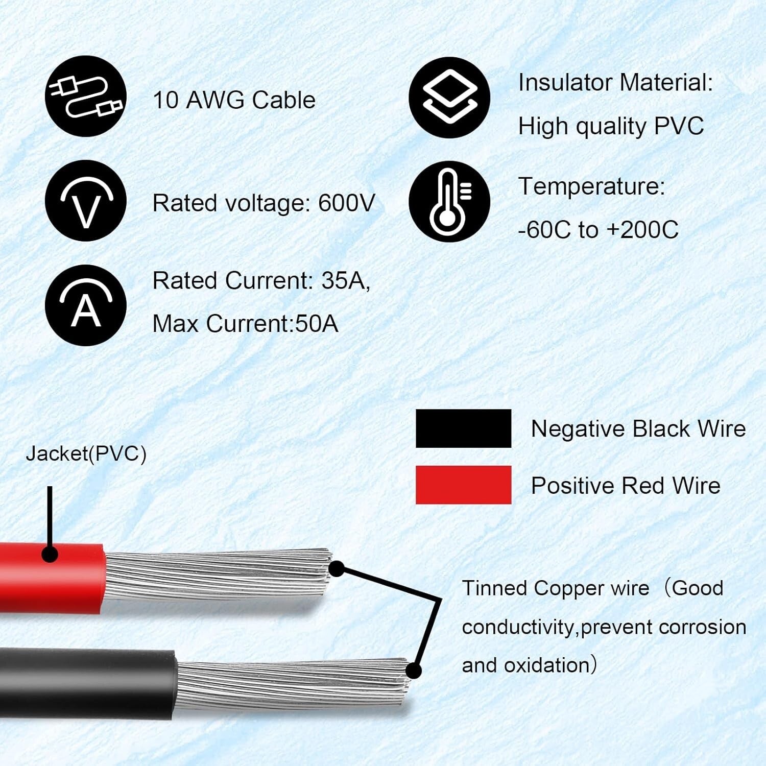 Durable 30FT SAE Connector Cable - Heavy Duty with Polarity Reverse Adapter