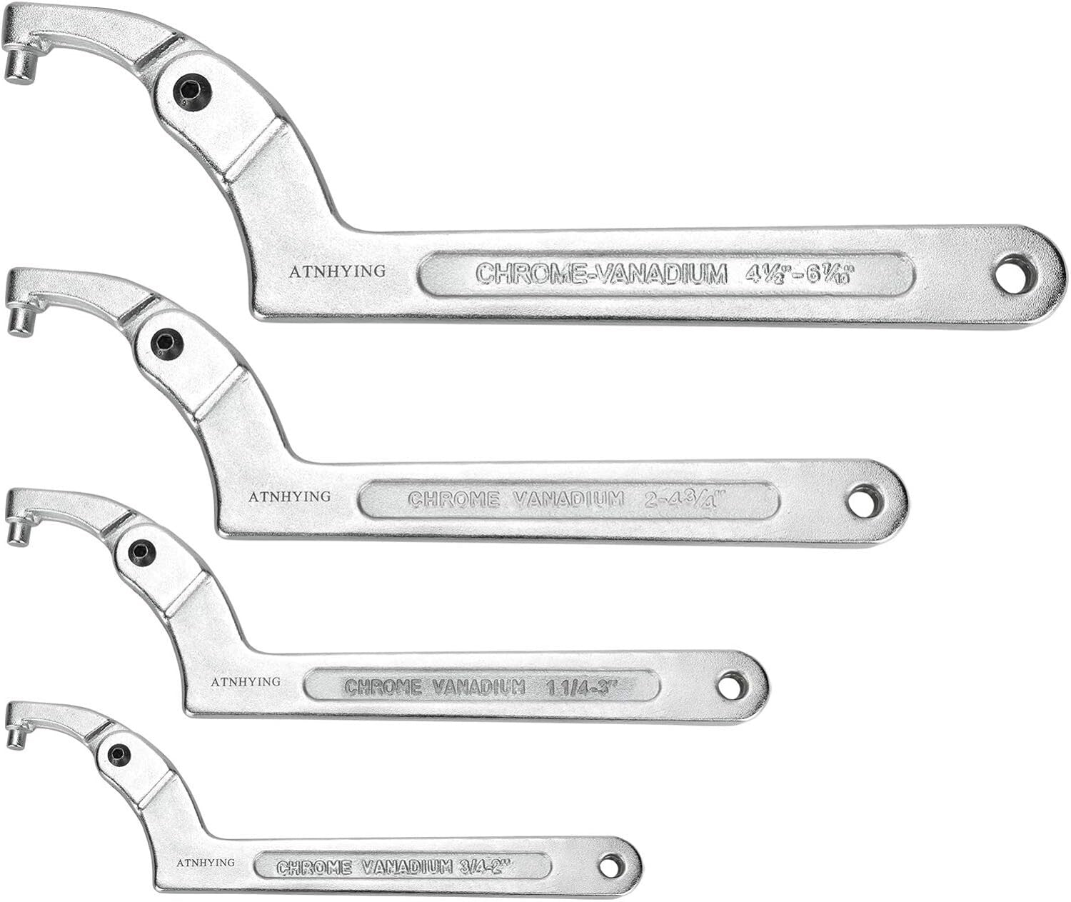 4-Piece Adjustable C Pin Spanner Wrench Set for Versatile Applications