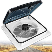 Load image into Gallery viewer, Smart RV Roof Vent Fan - Smoke-Colored with Transparent Blades for Brightness