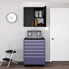 Load image into Gallery viewer, Elite 32-Inch Black Wall Cabinet: Stylish &amp; Adjustable Storage Solution