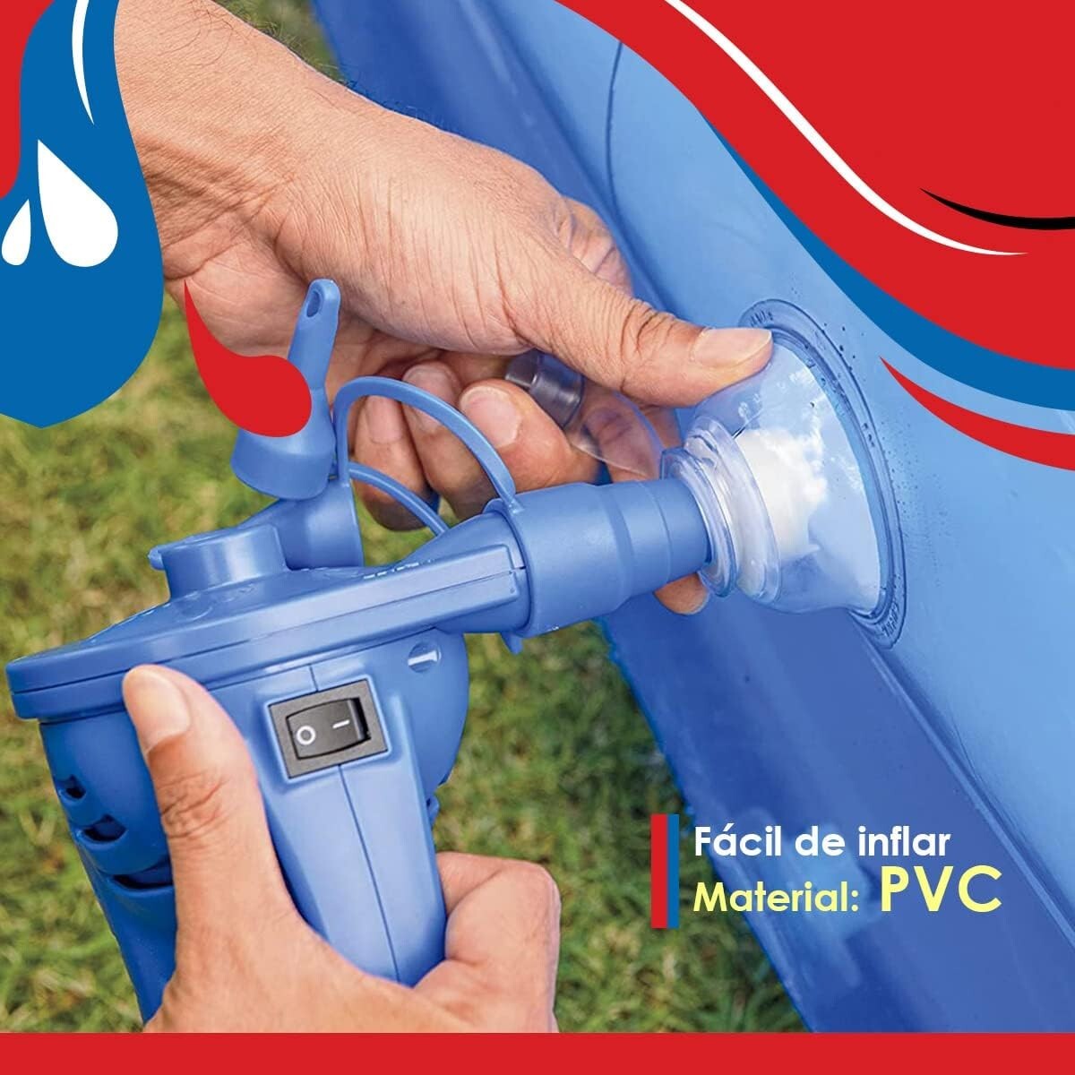 Easy Inflate Giant Kiddie Pool - 10 Feet Rectangular Pool for Endless Summer Fun