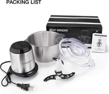 Load image into Gallery viewer, Stainless Steel 2L Meat Blender - 350W Electric Grinder with Easy Clean Features