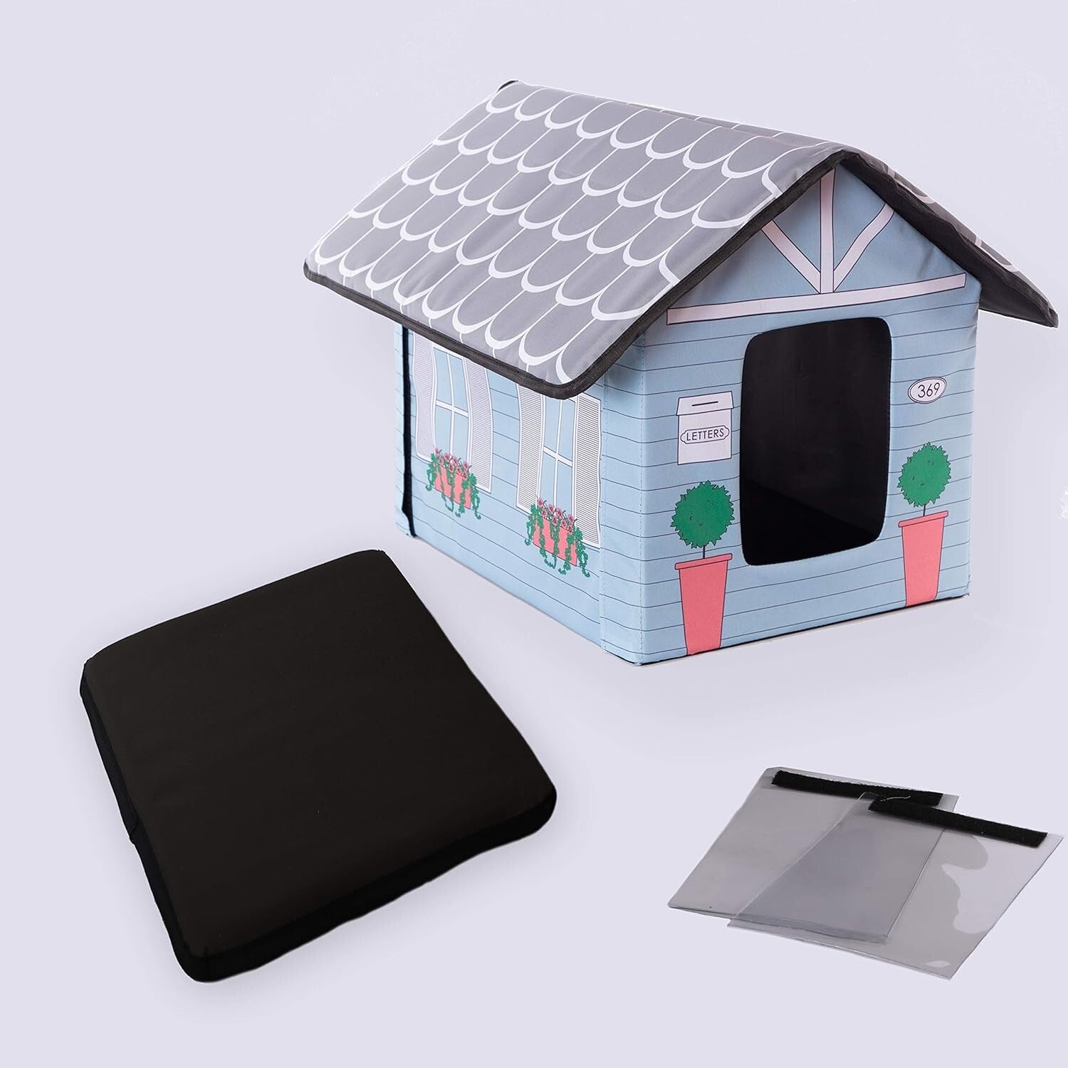 Compact Insulated Cat House for Outdoors - Safe and Comfortable for Felines