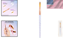Load image into Gallery viewer, 100% Kolinsky Crystal Acrylic Nail Brush - Handcrafted Beauty in Pink &amp; Black