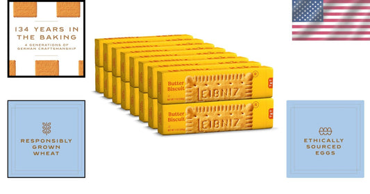 Award-Winning Leibniz Butter Biscuits 16-Pack - Buttery Richness to Share