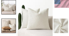 Load image into Gallery viewer, Timeless Solid Boucle Pillow Covers 24x24 Inches for Stylish Living Rooms