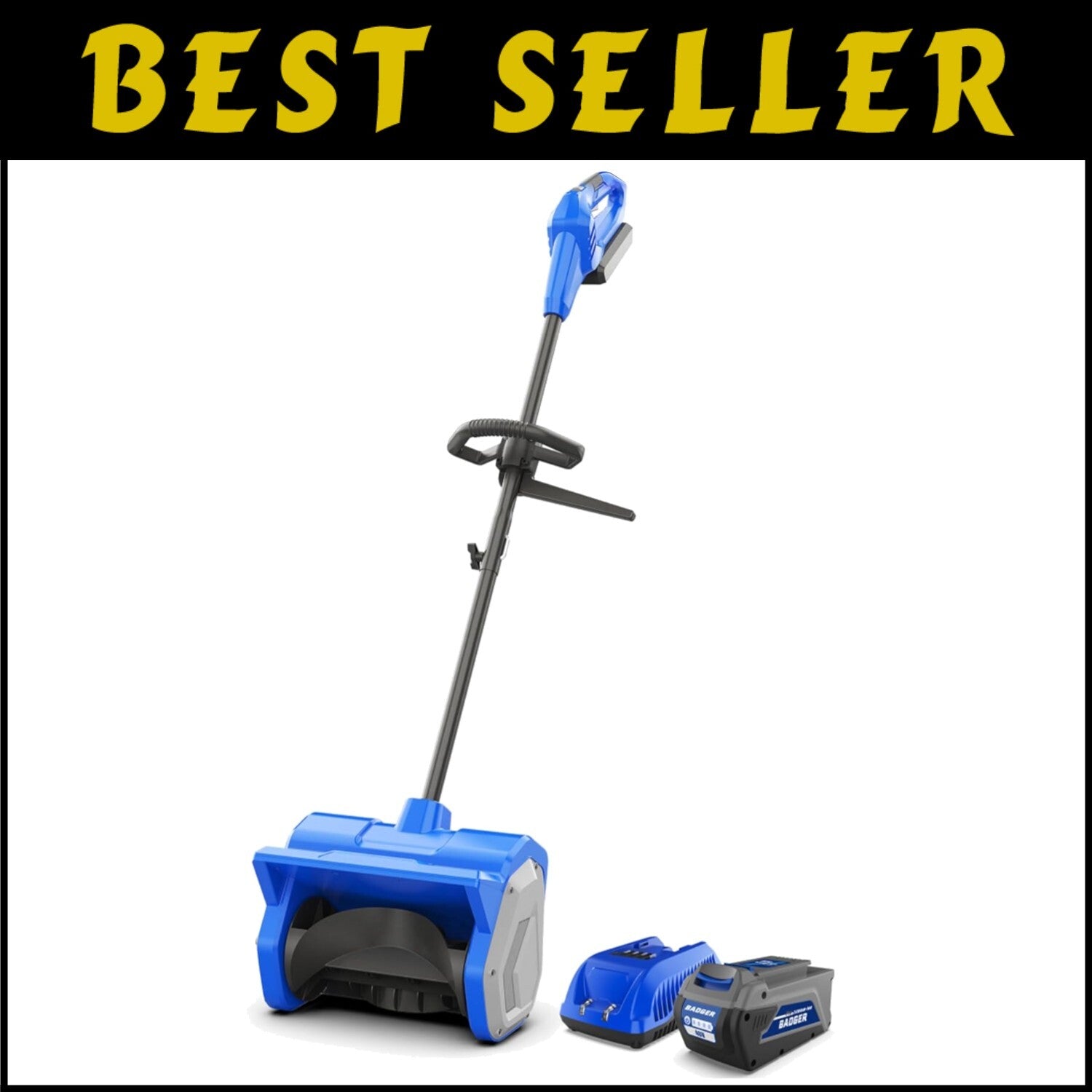 40V Electric Snow Shovel with 15" Width - Lightweight & Powerful for Heavy Snow