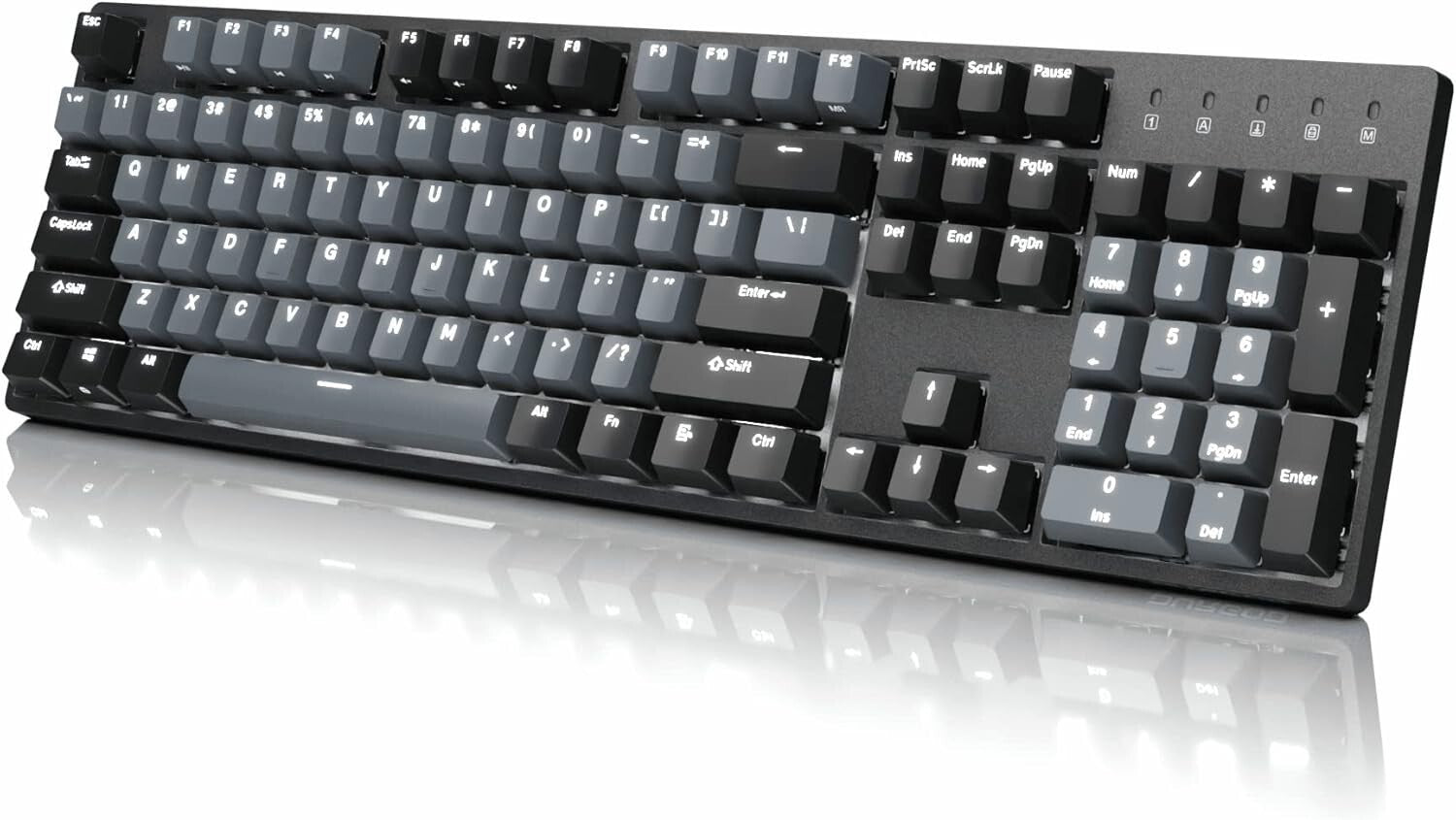Corona White Backlit Mechanical Keyboard with Cherry MX Brown Switch - 104 Keys