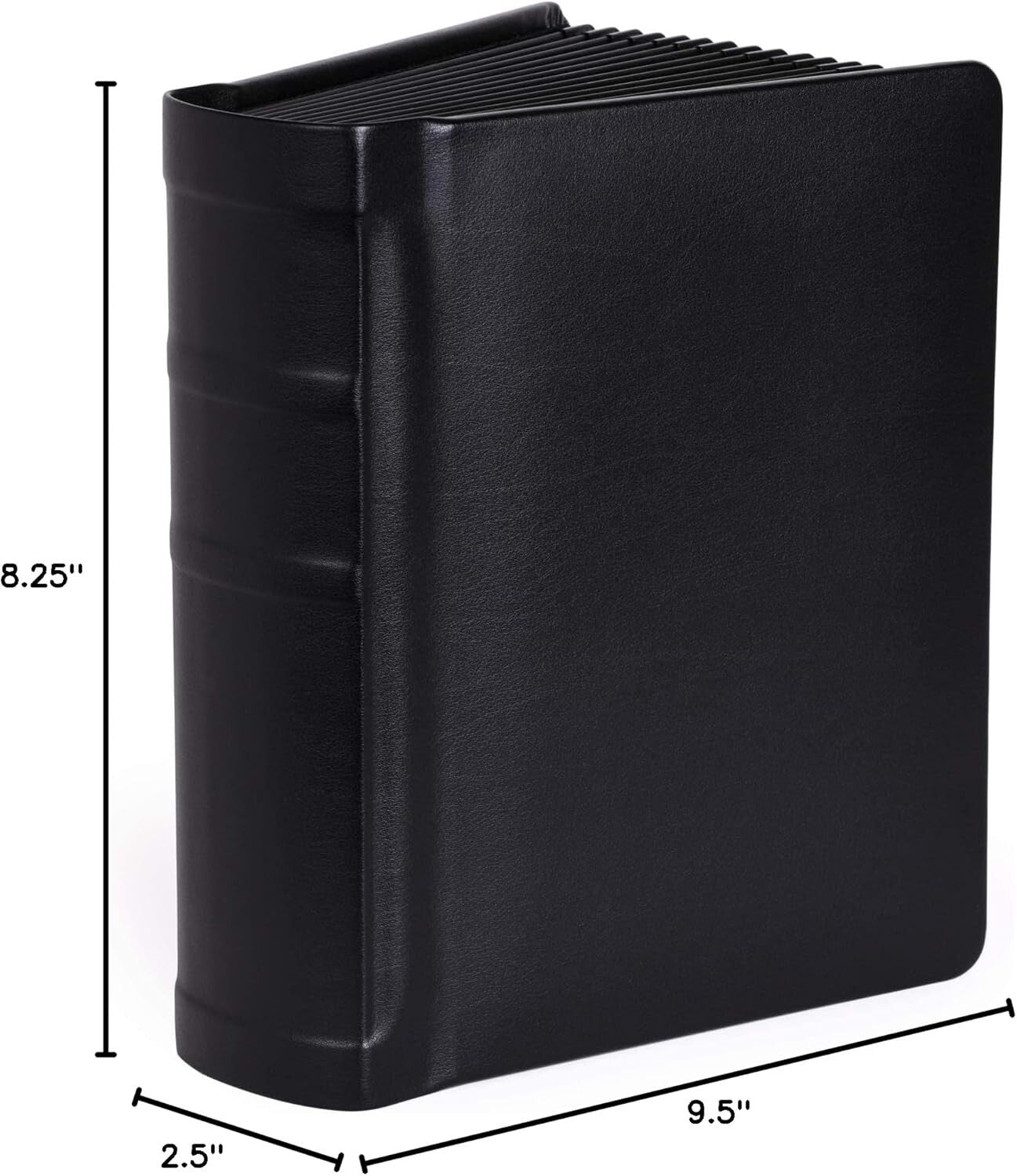 Elegant 5x7 Leatherette Photo Album for Weddings - 15 Pages in Black
