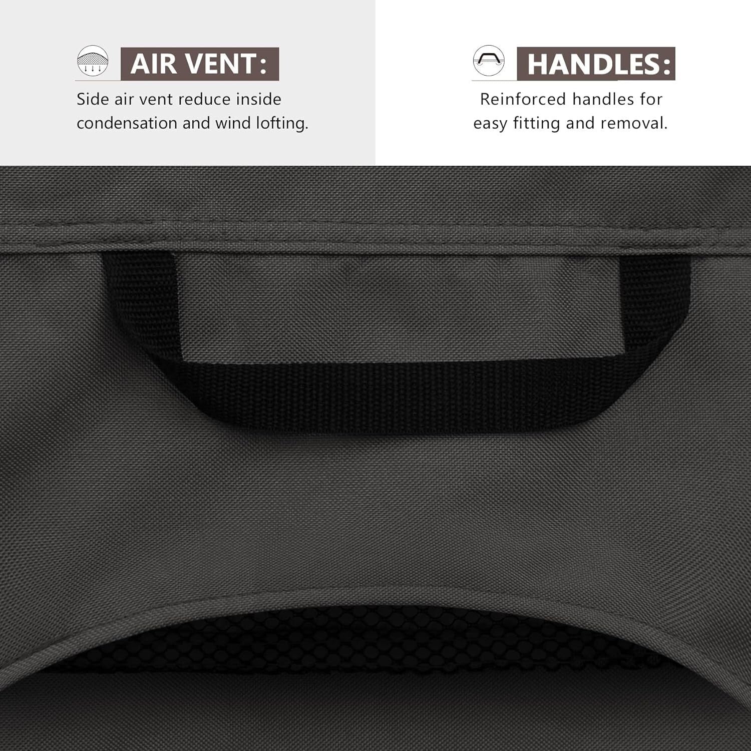 Secure & Stylish Black Lounge Chair Covers - Waterproof 2-Pack for Outdoor Use