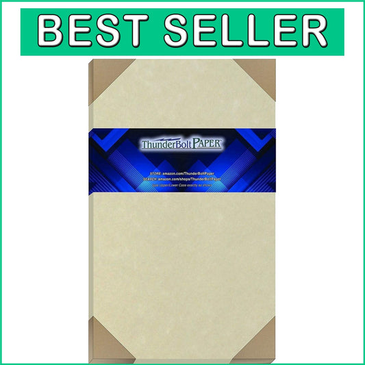 150 Sheets Natural Parchment Text Paper 8.5x14 - Vintage Crafting Essential